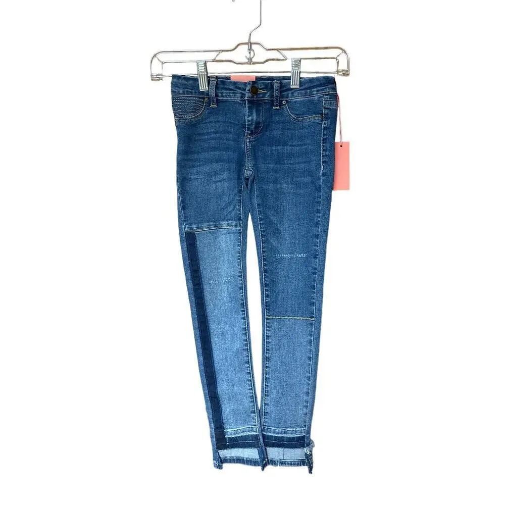 Blank NYC Girls The‎ Mini Mercer distressed multi media skinny Jeans NWT Size 7